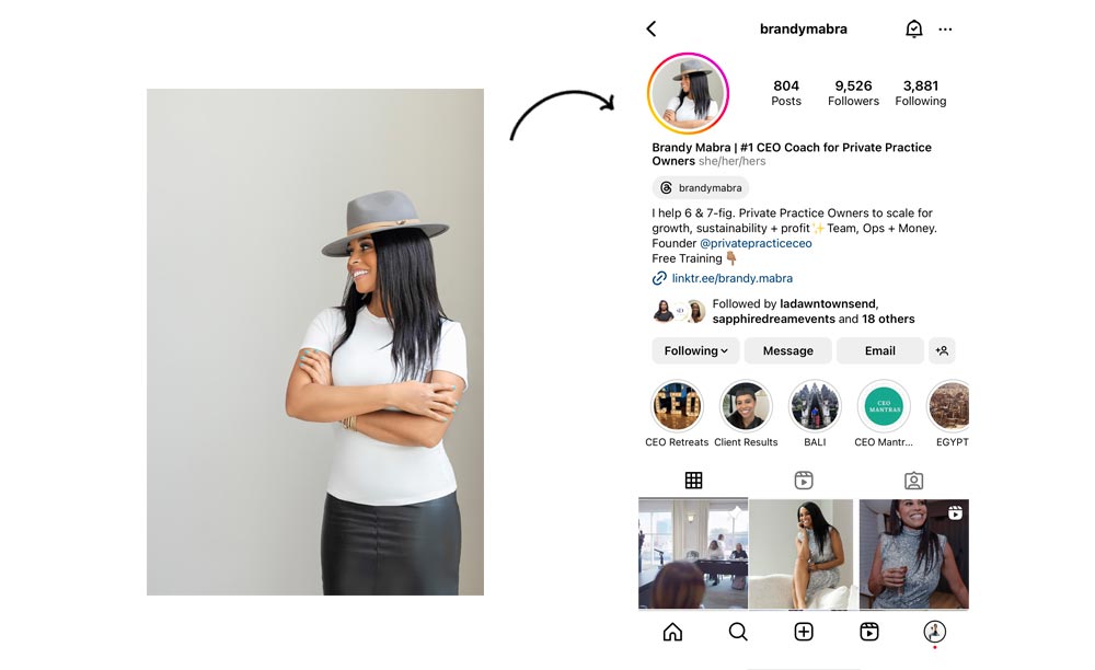 Instagram Profile Photo Tips for Entrepreneurs
